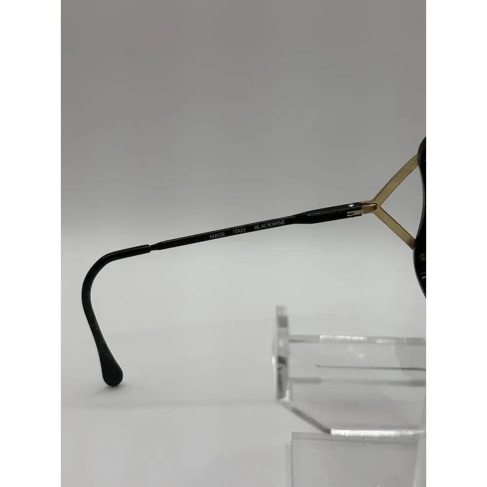 BerDel Oversized Sunglasses Black Gold Gradient Women Italy